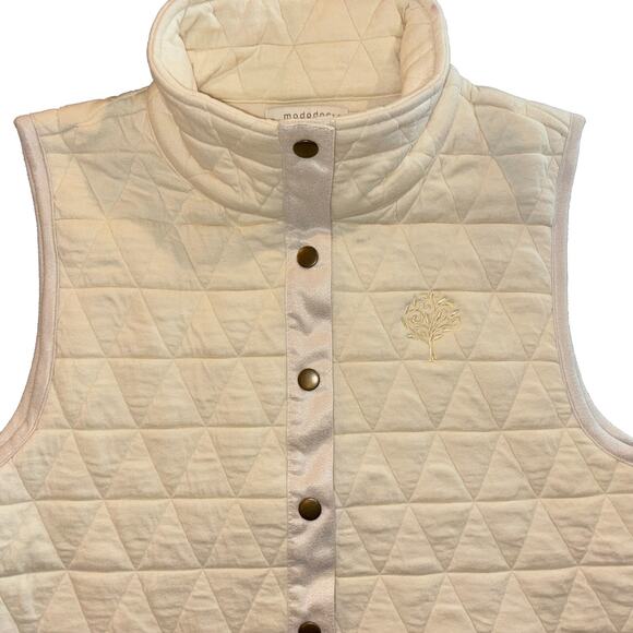 Mod-O-Doc Mododoc Cream Ivory Women’s Small Vest Front Logo - Picture 3 of 9